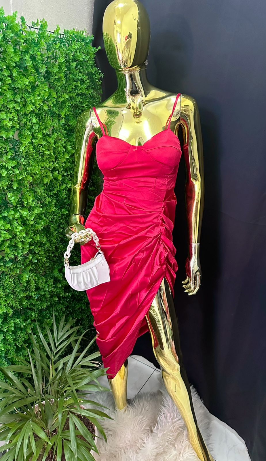 Sleeveless Silk Ruffle Dress