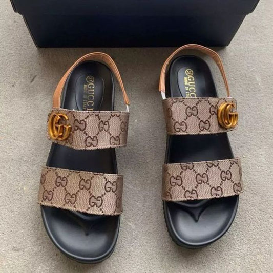 Gucci Brown Print Two Strap