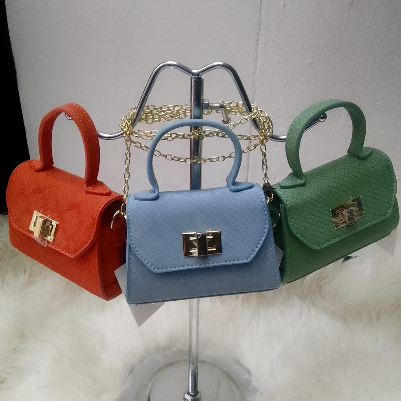 Mini Bag with Gold Buckle (Arch shape Handle)