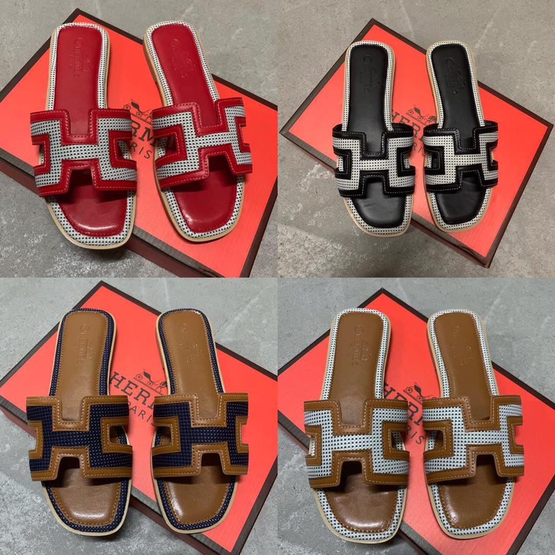 Hermes Paris Slipper (Block Pattern)